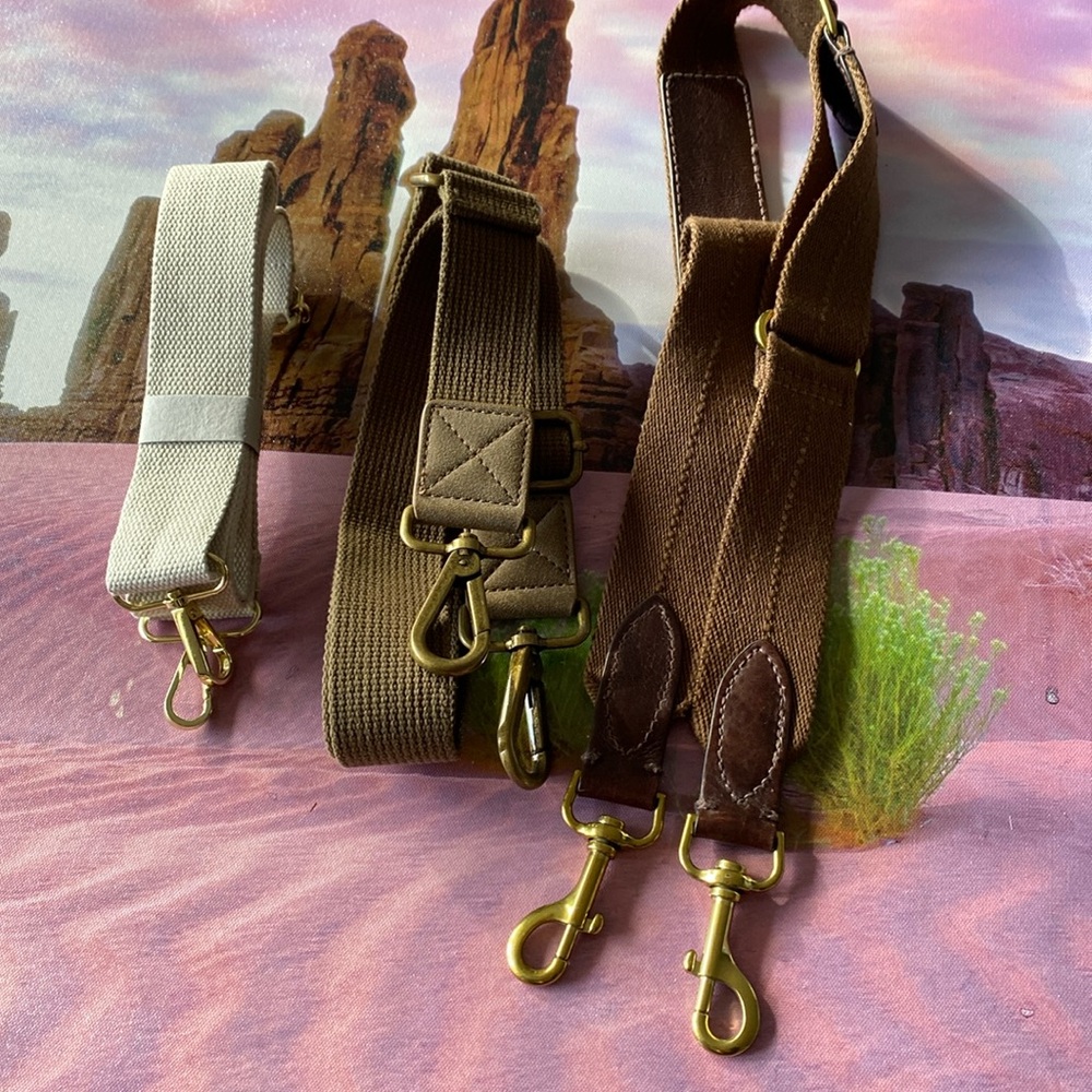Lot of 3 canvas/ Leather repl Straps.